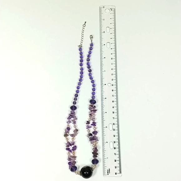 Amethyst & pearls necklace NWT - Picture 4 of 7
